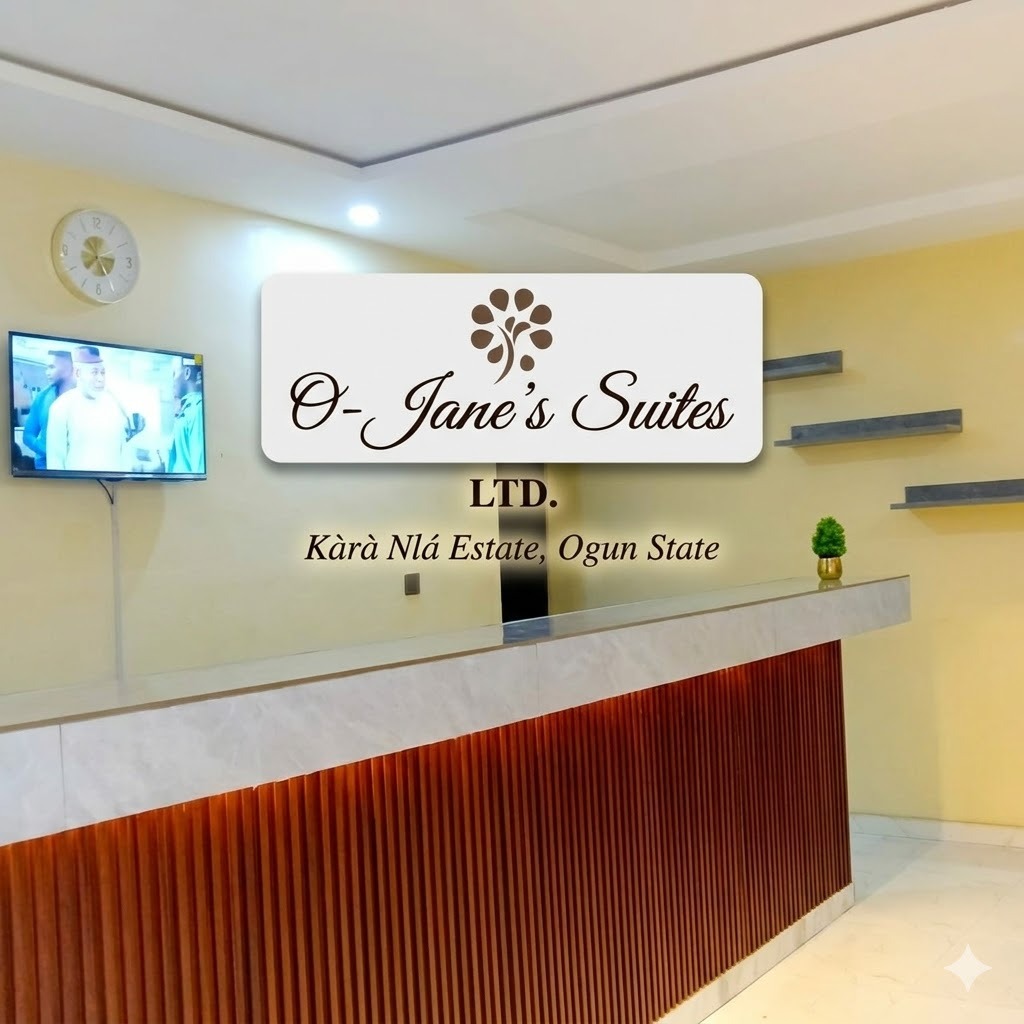 O-Jane's Suites reception — Kàrà Nlá Estate, Ogun State